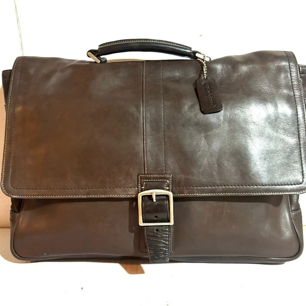 Coach vintage unisex Brown Leather Briefcase messenger bag